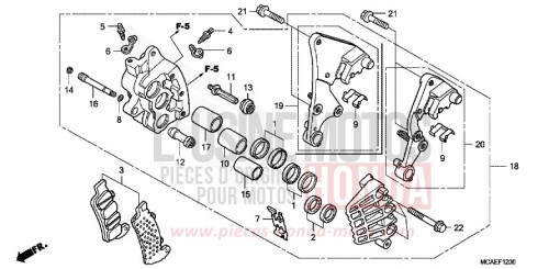 ETRIER DE FREIN AVANT DROIT (ABS) GL1800D de 2013